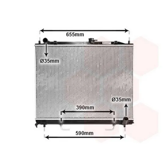 Radiator Motor MITSUBISHI PAJERO 3 1999->2007 Radiator apa pentru 3,2 TD cu/fara aer conditionat 52,5x70,5x24 CV manuala/automata Perioada 2000 2001 2002 2003 2004 2005 2006 2007