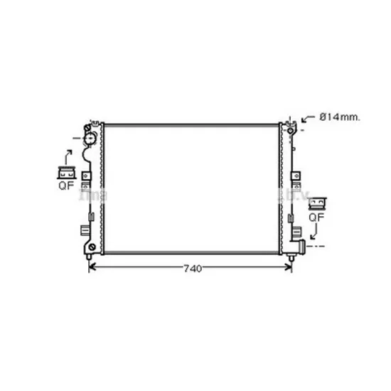 Radiator apa CITROEN EVASION microbus 1994->2002 pentru 2.1 TD, perioada 1996 1997 1998 1999 2000 2001 2002