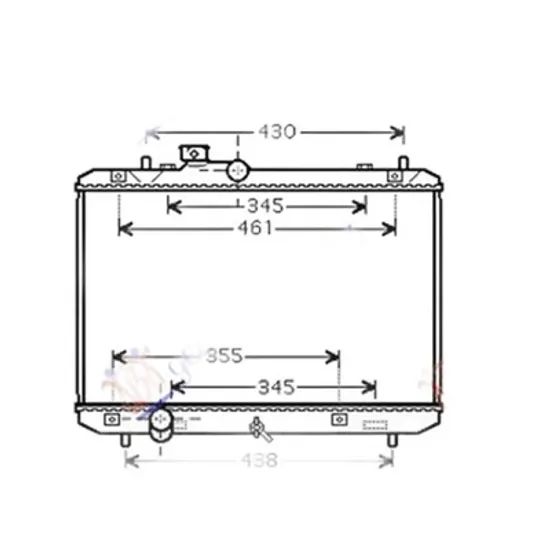 Radiator Motor SUZUKI SWIFT 3 2005->2010 Radiator apa 1.3-1.5i 16V +/-A/C (37.5x55) (KOYO) Perioada 2005 2006 2007 2008 2009 2010 2011