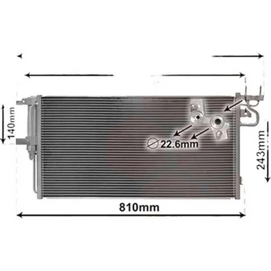 Radiator aer conditionat RENAULT TRAFIC 2 2001-> pentru 1.9 dCi 80 , perioada 2001 2002 2003 2004 2005 2006