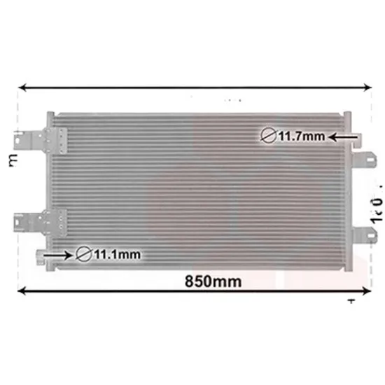 Radiator aer conditionat VW GOLF 7 SPORTSVAN 2014-> 1.5 TSI 110KW 150CP , pentru motor DADA, DPCA perioada 2017 2018,2019,2020,2021 2022