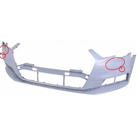 Bara Fata AUDI A3 Sportback 8VA, 8VF 2012->2020 Bara fata pentru vopsit (cu 2 senzori si gauri spalator si cu predecupaje pentru senzori parcare) Perioada 2016 2017 2018 2019 2020