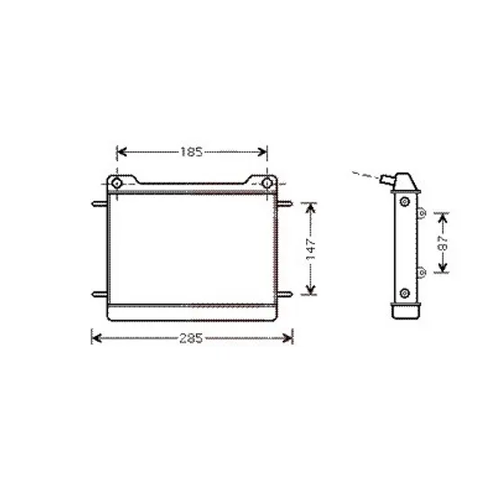 Radiator apa MERCEDES E-CLASS W211 2002->2009 pentru E 400 CDI, perioada 2003 2004 2005 2006 2007 2008