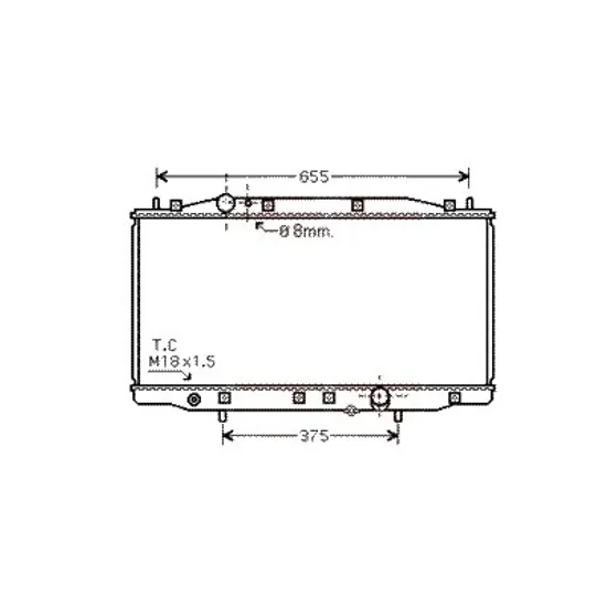 Radiator apa HONDA ACCORD 7 EURO 2003->2012 pentru 2.2 i-CTDi, perioada 2004 2005 2006 2007 2008