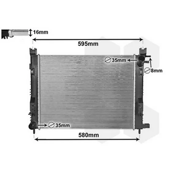 Radiator Motor DACIA DOKKER 2012-> Radiator apa pentru benzina - diesel fara aer conditionat (51x40x1,2) 2012 -> Perioada 2012 2013 2014 2015 2016 2017 2018