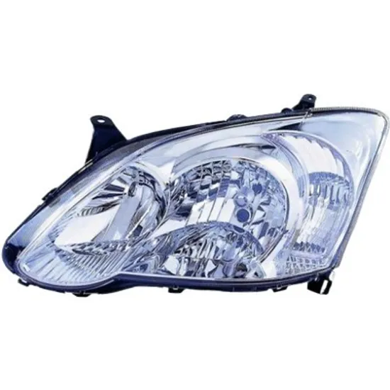 Far stanga TOYOTA COROLLA E12 2001->2007 perioada 2001 2002 2003 2004 2005 2006 2007 de la an de fabricatie 08/2004, cu motor reglaj, semnal transparent, cu reglaj electric, pentru 3 usi, cu bec H7/H7, cu bec PY21W, cu bec W5W,