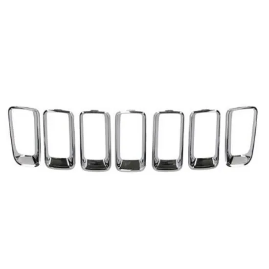 Ornament Grila JEEP COMPASS 2006->2015 Bandou grila cromat (7 buc), 2011-> Perioada 2011 2012 2013 2014 2015 2016