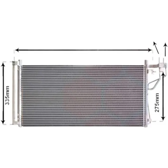 Radiator aer conditionat CITROEN C3 2 2009->2016 1.6 HDi 110 82KW 112CP , pentru motor 9HR (DV6C) perioada 2009 2010,2011,2012,2013 2014