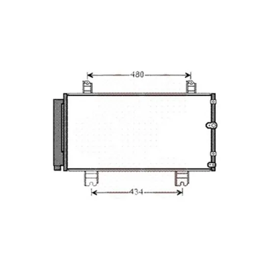 Radiator aer conditionat VW GOLF 7 2012->2020 2.0 TDI 110KW 150CP , pentru motor CRBC, CRLB, CRMB, CRUA, DCYA, DEJA, DFGA perioada 2012 2013,2014,2015,2016 2017