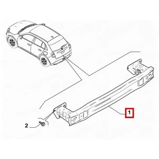 Armatura Bara spate ALFA ROMEO JUNIOR 2024-> Armatura Bara spate (electric) (O) Perioada 2024 2025