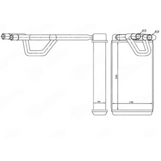 Radiator Incalzire NISSAN NAVARA D40 2004->2014 Calorifer (179x178) Perioada 2010 2011 2012 2013 2014 2015