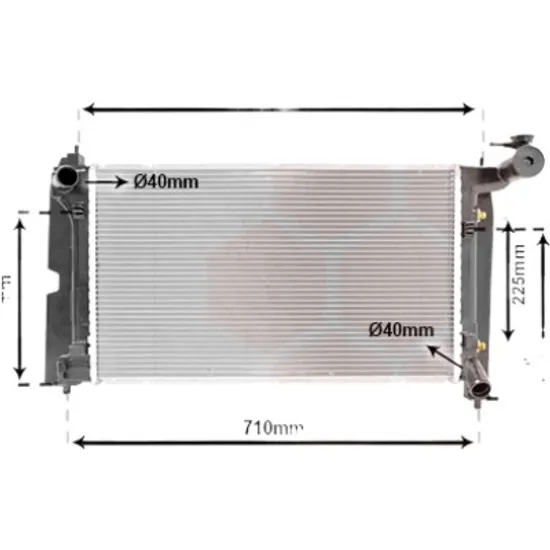 Radiator apa TOYOTA COROLLA Verso 1997->2007 1.6 VVT-i 81KW 110CP , pentru motor perioada 2001 2002,2003 2004