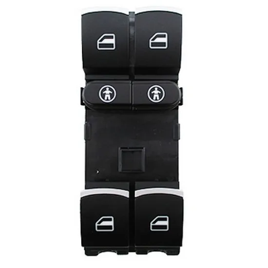 Butoane usa SEAT ALHAMBRA 2010-> Panou butoane usa fata (pentru 4 geamuri) (negru/argintiu) (10pin) stanga Perioada 2010 2011 2012 2013 2014 2015 2016
