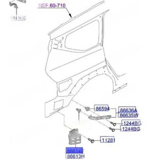 Suport Bara spate KIA EV9 2023-> Suport Bara spate lateral plastic (O) STANGA Perioada 2023 2024 2025