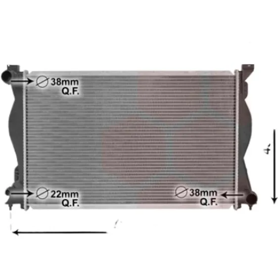 Radiator apa AUDI A6 C6 2004->2011 pentru 2.4 quattro, perioada 2005 2006 2007 2008