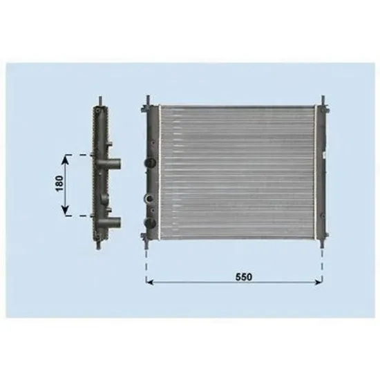 Radiator Motor FIAT MULTIPLA 1999-> Radiator apa motor 1.6 benzina +/- A/C (475x415) Perioada 2004 2005 2006 2007 2008 2009 2010