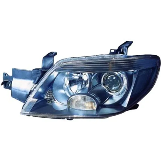 Far stanga MITSUBISHI OUTLANDER 1 2001->2006 perioada 2003 2004 2005 2006 de la an de fabricatie 06/2004, fara motor reglaj, semnal fumuriu, cu reglaj electric, cu bec HB1, cu bec HB3