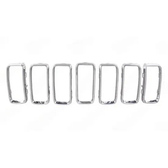 Ornament Grila JEEP RENEGADE 2014->2021 Bandou grila cromat (SET 7 piese) Perioada 2018 2019 2020 2021 2022 2023 2024