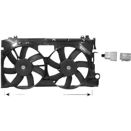 Ventilator motor FATA PEUGEOT PARTNER 1996->2015 pentru 1.6 16V, perioada 2001 2002 2003 2004 2005 2006 2007 2008