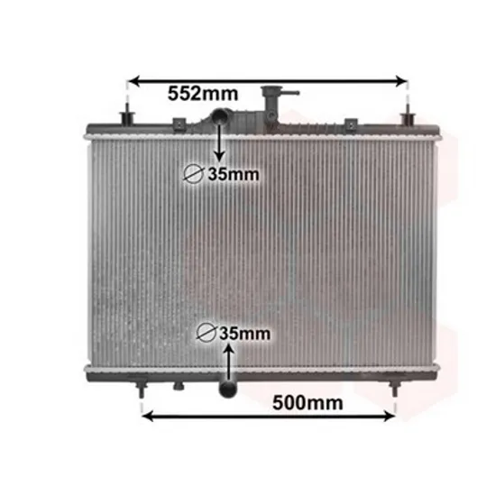 Radiator Motor RENAULT KOLEOS 1 2008->2015 Radiator apa pentru 2 0DCi - 2 5i - 16V cu/fara aer conditionat 66x44 Perioada 2008 2009 2010 2011 2012 2013 2014 2015 2016