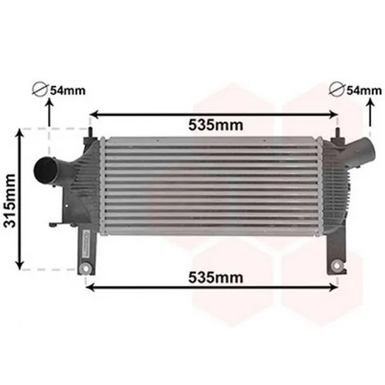 Intercooler NISSAN PATHFINDER 3 2005->2014 Radiator intercooler 2,5 DCI 44,3x19x64 Perioada 2005 2006 2007 2008 2009 2010 2011 2012 2013 2014