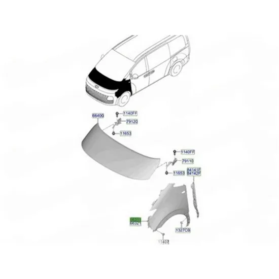 Aripa Fata HYUNDAI STARIA 2025-> Aripa fata (O) STANGA Perioada 2025