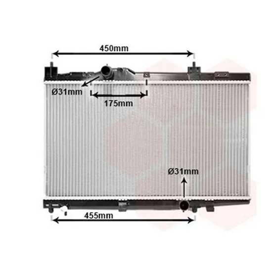 Radiator Motor TOYOTA YARIS 1999->2005 Radiator apa 1.4 D4D +/-AC (35x64x16) (KOYO) Perioada 1999 2000 2001 2002 2003 2004 2005