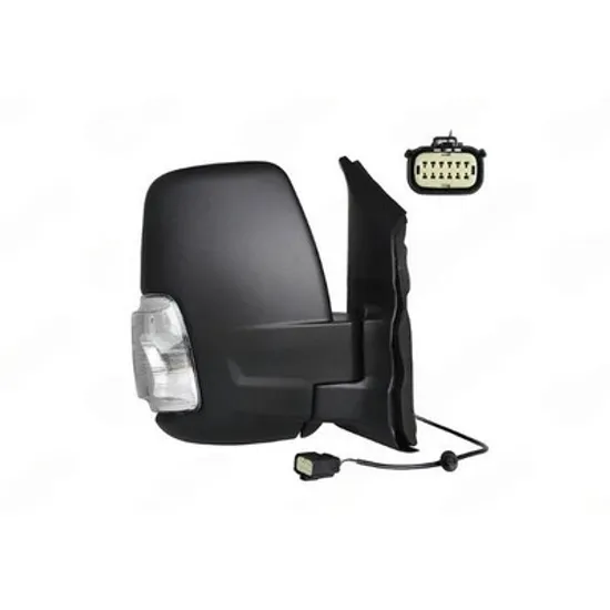 Oglinda FORD TRANSIT 2019-> Oglinda exterioara manuala scurt (cu semnal) (cu lampa pozitie 16W) DREAPTA Perioada 2019 2020 2021 2022 2023 2024