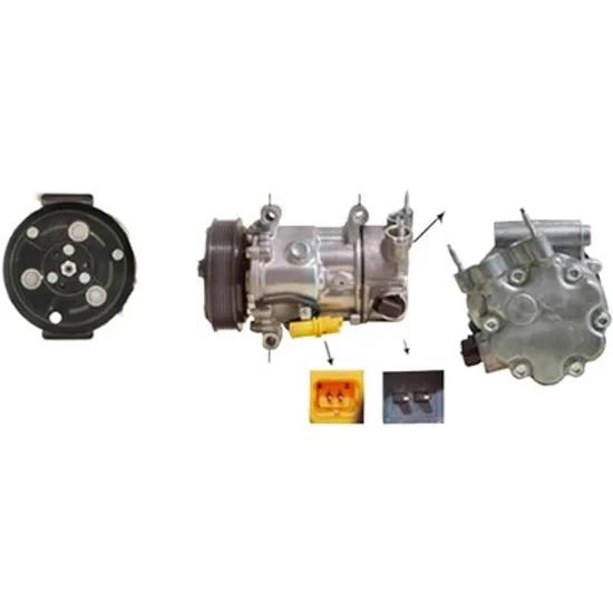 Compresor aer conditionat CITROEN BERLINGO B9 2008-> 1.6 HDi 110 80KW 109CP , pentru motor 9HZ (DV6TED4) perioada 2008 2009 2010 2011 2012 2013