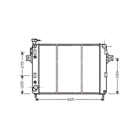 Radiator apa JEEP GRAND CHEROKEE 2 1998->2005 pentru 4.0 4x4, perioada 1999 2000 2001 2002 2003 2004 2005