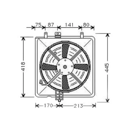 Ventilator Motor VOLVO S40 1 1995->2004 Electroventilator radiator complet cu aer conditionat 1 6-1 8-2 0 benzina Perioada 1995 1996 1997 1998 1999 2000 2001 2002 2003