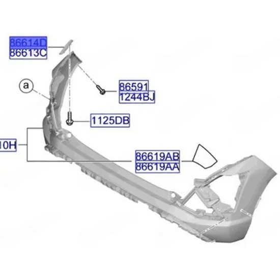 Suport Bara spate HYUNDAI KONA 2023-> Suport Bara spate lateral plastic (O) STANGA Perioada 2023 2024 2025