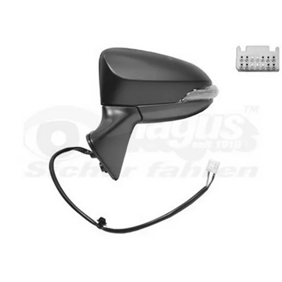 Oglinda TOYOTA VERSO 2009->2013 Oglinda exterioara electrica cu incalzire pentru vopsit rabatabila electric cu semnal stanga, 2013-> Perioada 2013 2014 2015 2016
