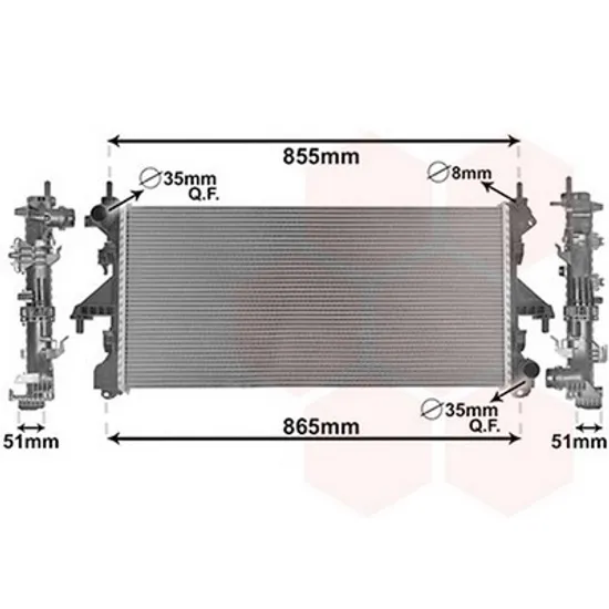Radiator Motor FIAT DUCATO 250 2006-> Radiator apa 2.0 JTD + A/C 78x37.6x4.0 Perioada 2006 2007 2008 2009 2010 2011 2012 2013 2014 2015 2016 2017 2018 2019 2020