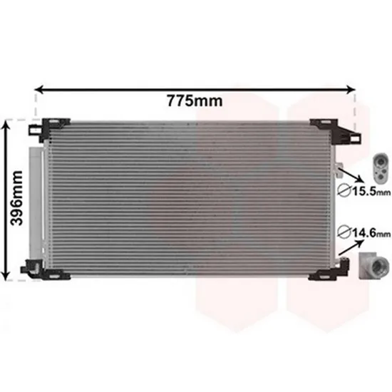 Radiator Aer Conditionat TOYOTA PRIUS PRIME 2016-> Radiator aer conditionat 1.8 HYB. 71.8x37.6x1.2 Perioada 2016 2017 2018 2019