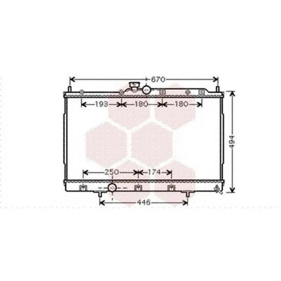 Radiator Motor MITSUBISHI OUTLANDER 1 2001->2006 Radiator apa pentru 2 0cc 16V 2003->2006 cu/fara aer conditionat 69x42 5 Perioada 2003 2004 2005 2006