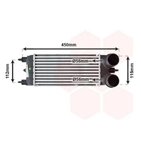 Intercooler PEUGEOT 508 1 2010->2018 Radiator intercooler 1.6 THP benzina 300x150x80 Perioada 2010 2011 2012 2013 2014 2015 2016 2017