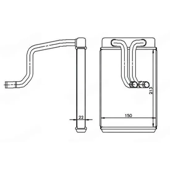 Radiator Incalzire HYUNDAI MATRIX 2001-> Calorifer (213x150x22) Perioada 2001 2002 2003 2004 2005 2006 2007 2008