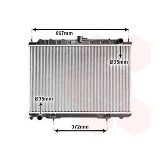 Radiator Motor NISSAN X-TRAIL T30 2001->2013 Radiator apa pentru 2,2 DCI ->2007 45x69 Perioada 2001 2002 2003 2004 2005 2006 2007
