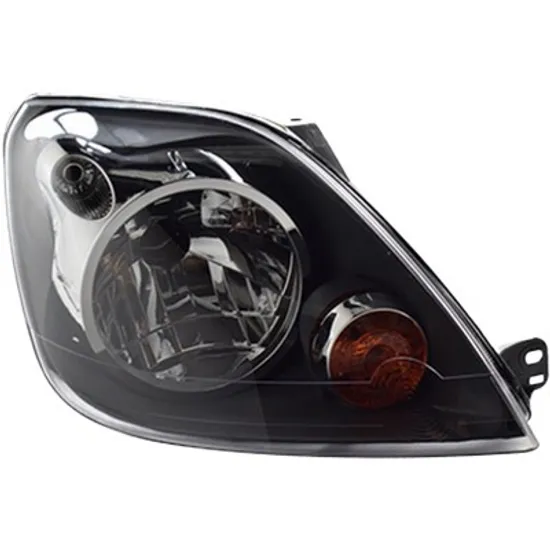 Far dreapta FORD FIESTA 5 JH 2001->2010 perioada 2002 2003 2004 2005 2006 2007 2008 de la an de fabricatie 11/2007, cu motor reglaj, semnal galben, cu reglaj electric, cu bec H4