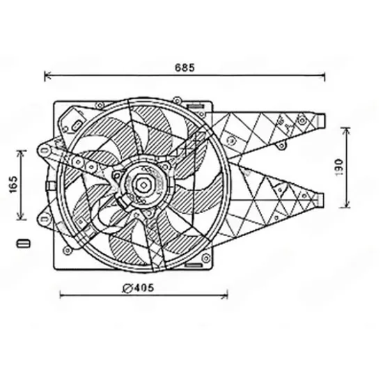 Ventilator Motor FIAT DOBLO 263 2010-> Ventilator 1.3-1.6-2.0 JTD (-A/C) Perioada 2009 2010 2011 2012 2013 2014 2015