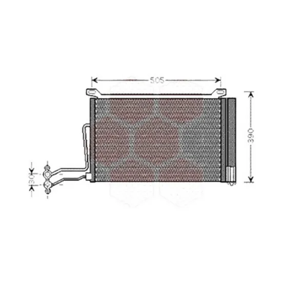 Radiator aer conditionat VW TOURAN 2010->2016, GOLF 7 Variant 2013->2019, GOLF 7 2012->2020, TIGUAN AD1 2016->, GOLF 7 SPORTSVAN 2014->, PASSAT B8 2014->, TIGUAN ALLSPACE BW2 2017-> pentru 1.4 TSI, perioada 2012 2013 2014 2015 2016 2017 2018 2019 2020 2021