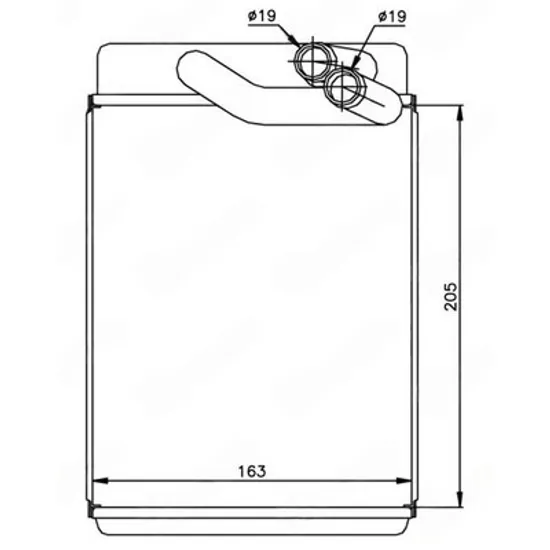 Radiator Incalzire HYUNDAI TRAJET 2004->2008 Calorifer (205x165x26) Perioada 2004 2005 2006 2007 2008