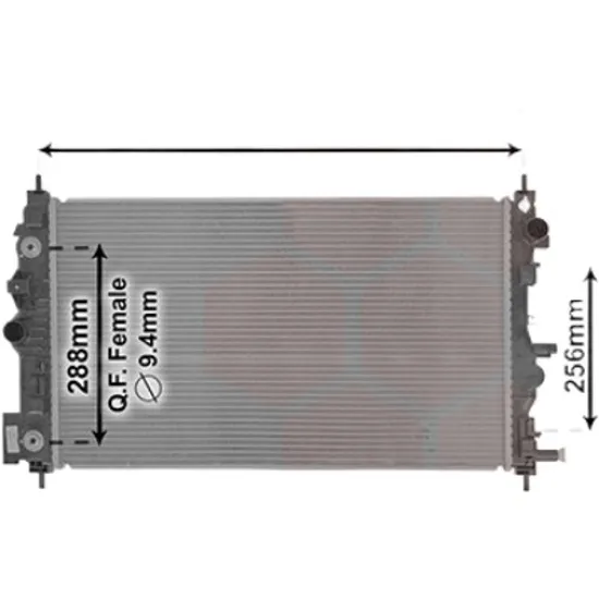 Radiator apa CHEVROLET CRUZE J300 2009-> pentru 1.6, perioada 2009 2010 2011 2012 2013 2014 2015 2016 2017