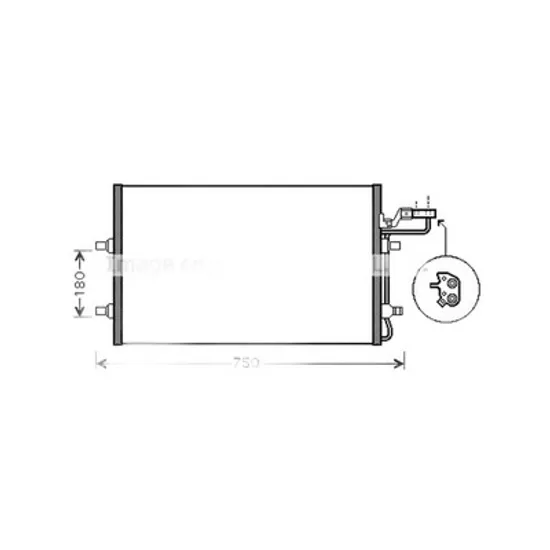 Radiator Aer Conditionat VOLVO V50 2003->2012 Radiator aer conditionat benzina/ diesel 59x38 racord 15mm Perioada 2004 2005 2006 2007 2008 2009 2010