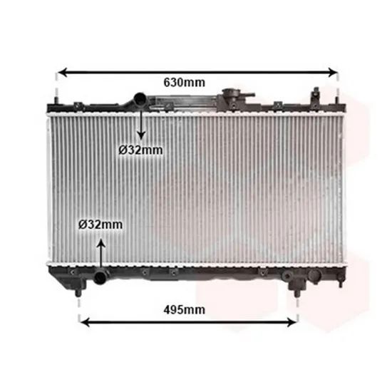 Radiator Motor TOYOTA AVENSIS T22 1997->2003 Radiator apa pentru 1,6 - 1,8CC cu/fara aer conditionat ->2000 32,5x66 Perioada 1997 1998 1999 2000