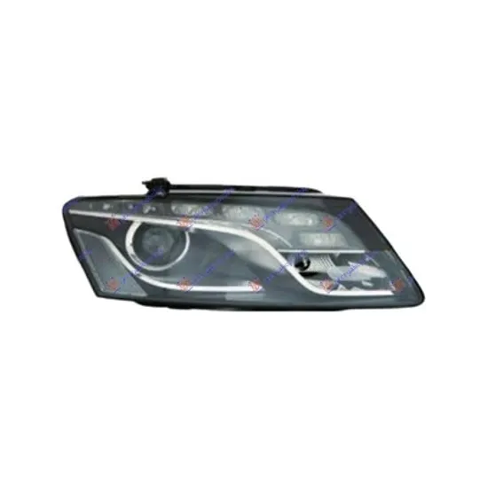 Far dreapta AUDI Q5 8RB 2008->2017 perioada 2011 2012 2013 2014 2015 2016 pana la an de fabricatie 2013, cu motor reglaj, fara unitate de control Xenon, semnal transparent, cu bec D3S Lampa descarcare gaze cu bec LED