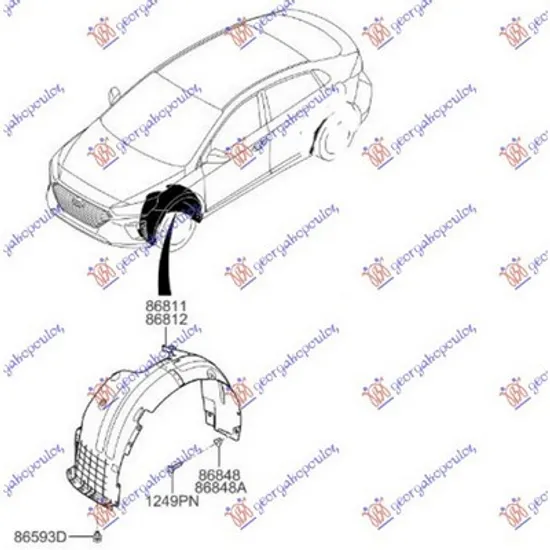 Carenaj fata HYUNDAI i20 2014->2020 Carenaj fata original dreapta Perioada 2015 2016 2017 2018