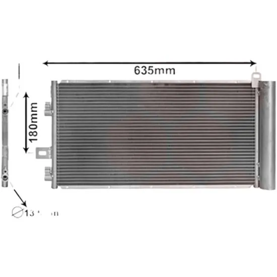 Radiator aer conditionat VW TOURAN 2010->2016, GOLF 7 2012->2020, GOLF 7 Variant 2013->2019, PASSAT B8 2014->, GOLF 7 SPORTSVAN 2014->, T-ROC 2017->, TIGUAN ALLSPACE BW2 2017->, TIGUAN AD1 2016->, ARTEON 2017->, GOLF 8 Variant 2020->, GOLF 8 2019-> pentru 2.0 TDI, perioada 2012 2013 2014 2015 2016 2017 2018 2019 2020 2021 2022 2023 2024 2025