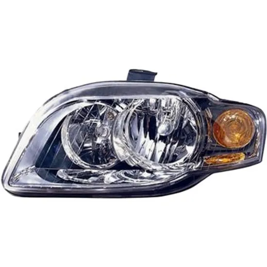 Far stanga AUDI A4 8EC; B7 2004->2008 perioada 2004 2005 2006 2007 2008 pana la an de fabricatie 09/2006, cu motor reglaj, semnal galben, cu reglaj electric, cu bec H7/H7